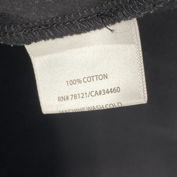 EILEEN FISHER Top L Cotton Interlock Jersey Scoop Neck 3/4 Sleeve Black - Picture 7 of 11